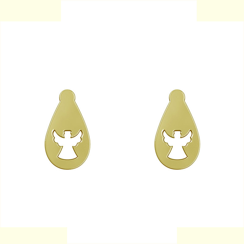 گوشواره طلا 18 عیار زنانه مدوپد مدل فرشته کد GA1-11887