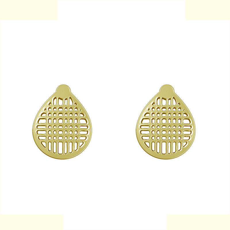 گوشواره طلا 18 عیار زنانه مدوپد مدل هندسی کد GA1-11900