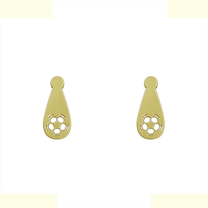 گوشواره طلا 18 عیار زنانه مدوپد مدل توپ فوتبال کد GA1-11957