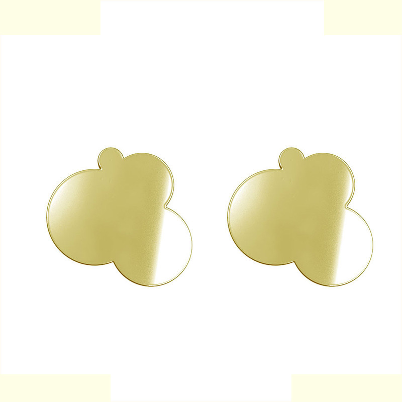 گوشواره طلا 18 عیار زنانه مدوپد مدل ابر کد GA1-12024