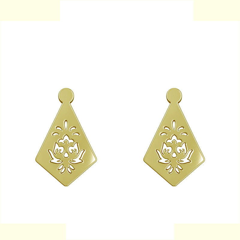 گوشواره طلا 18 عیار زنانه مدوپد مدل اسلیمی کد GA1-12046 گوشواره طلا 18 عیار زنانه مدوپد مدل اسلیمی کد GA1-12046