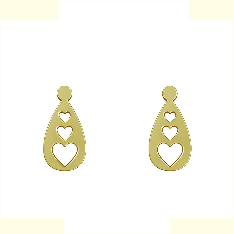 گوشواره طلا 18 عیار زنانه مدوپد مدل قلب کد GA1-12069 گوشواره طلا 18 عیار زنانه مدوپد مدل قلب کد GA1-12069