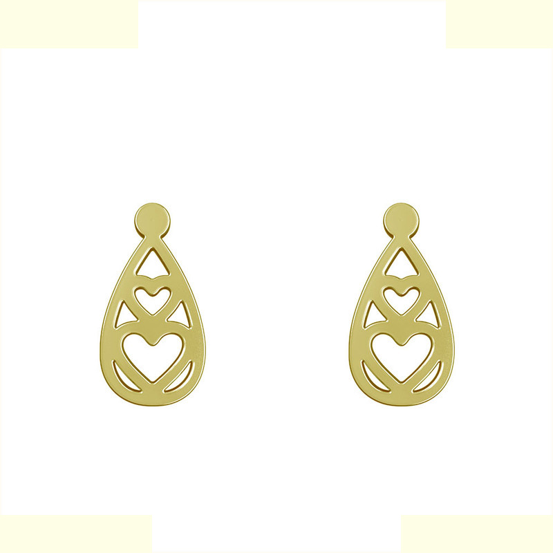 گوشواره طلا 18 عیار زنانه مدوپد مدل قلب کد GA1-12124 گوشواره طلا 18 عیار زنانه مدوپد مدل قلب کد GA1-12124