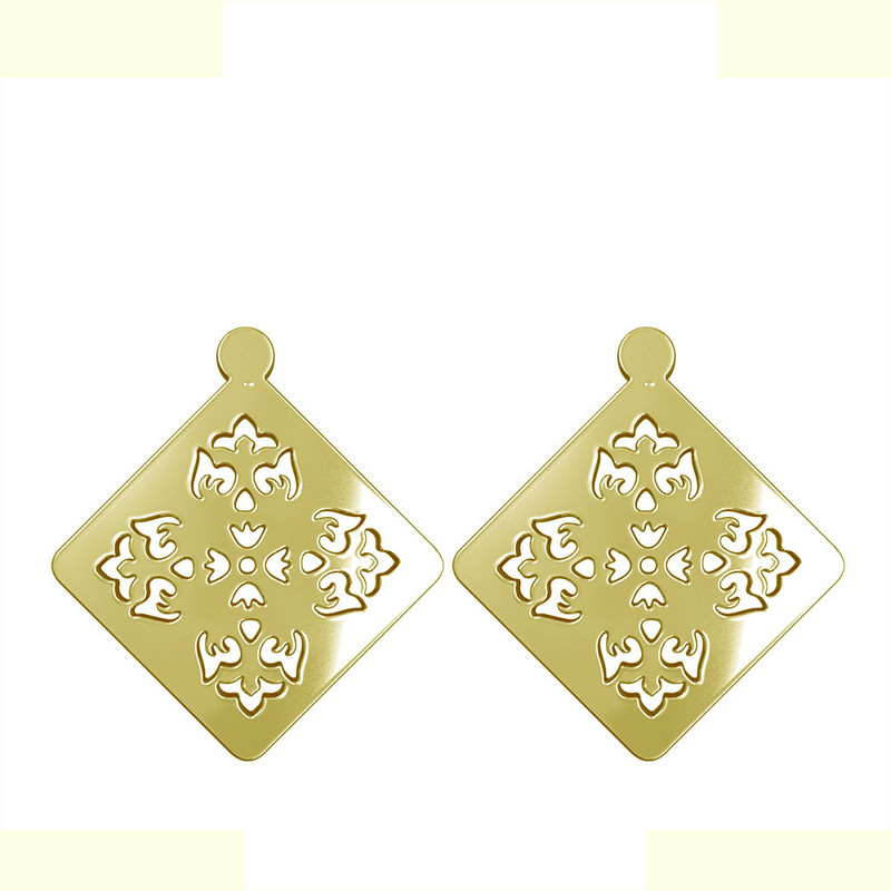 گوشواره طلا 18 عیار زنانه مدوپد مدل لوزی کد GA1-12207 گوشواره طلا 18 عیار زنانه مدوپد مدل لوزی کد GA1-12207