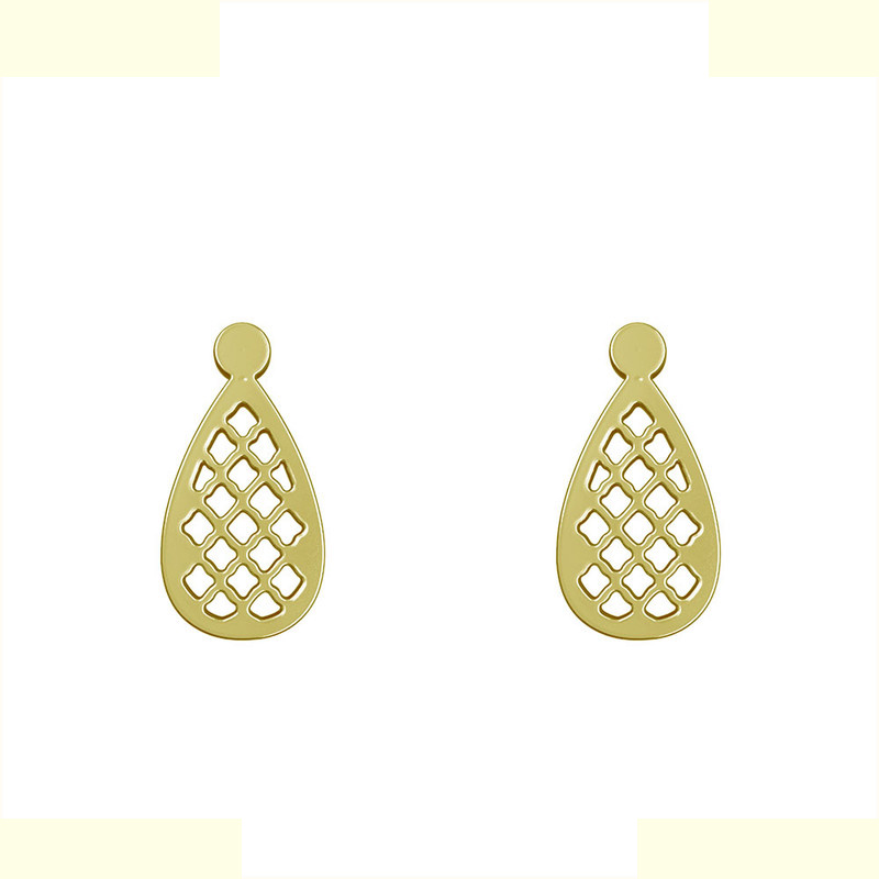 گوشواره طلا 18 عیار زنانه مدوپد مدل اشک کد GA1-12232