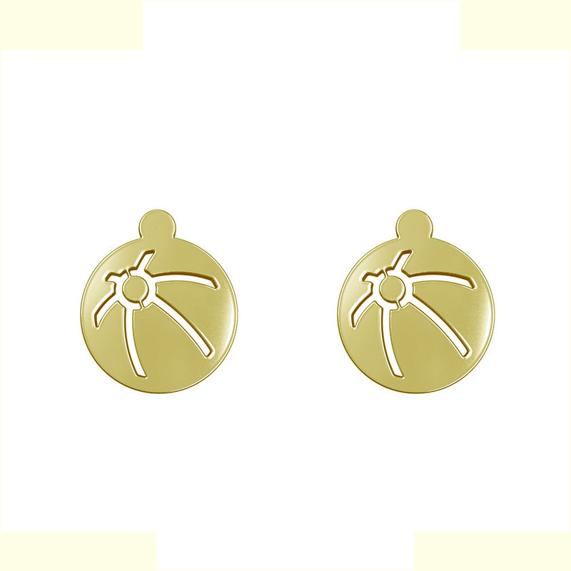 گوشواره طلا 18 عیار زنانه مدوپد مدل توپ بسکتبال کد GA1-12256