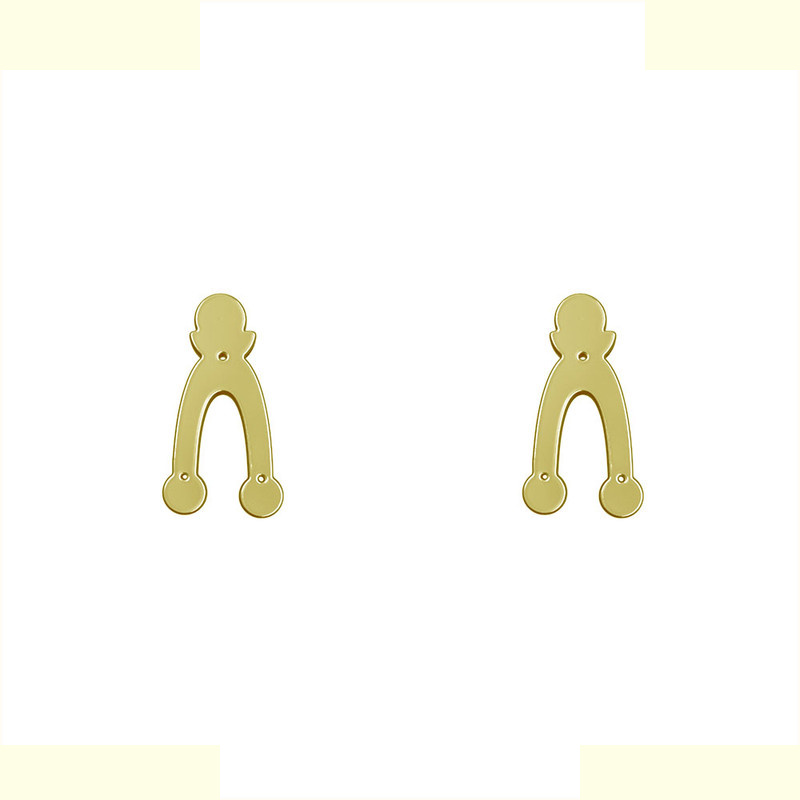 گوشواره طلا 18 عیار زنانه مدوپد مدل هندسی کد GA1-12261