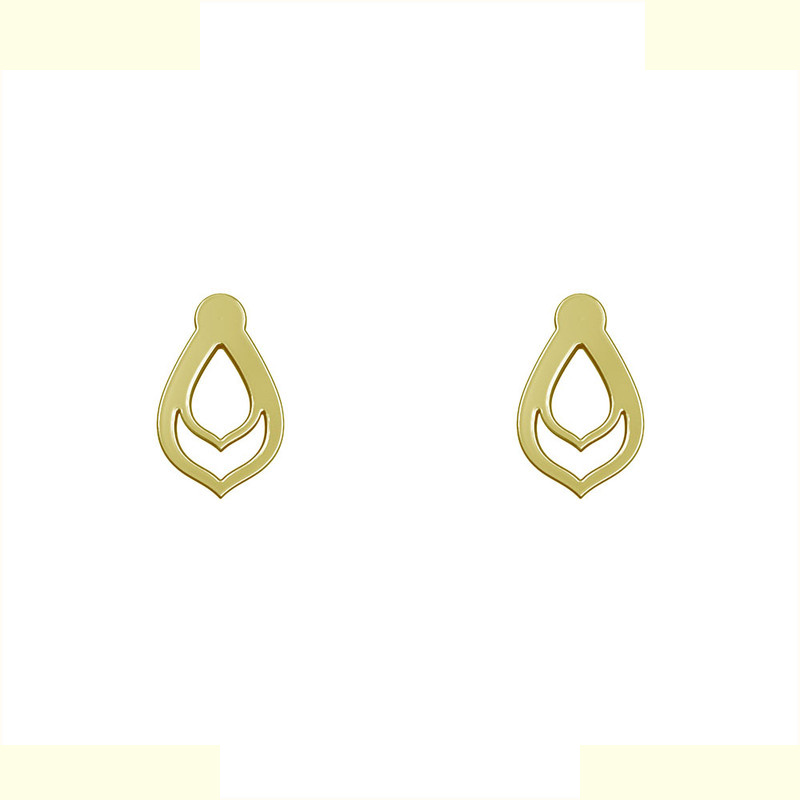 گوشواره طلا 18 عیار زنانه مدوپد مدل اشک کد GA1-12301