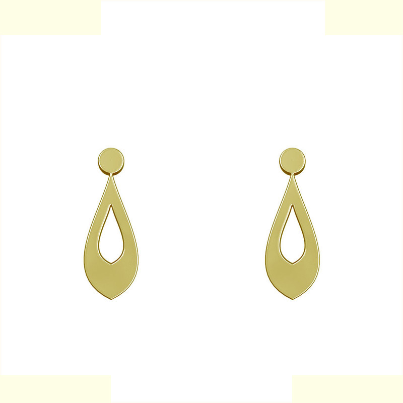 گوشواره طلا 18 عیار زنانه مدوپد مدل اشک کد GA1-12402