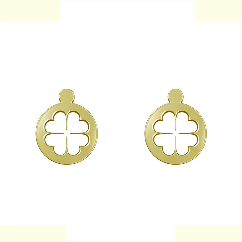 گوشواره طلا 18 عیار زنانه مدوپد مدل گل کد GA1-12454