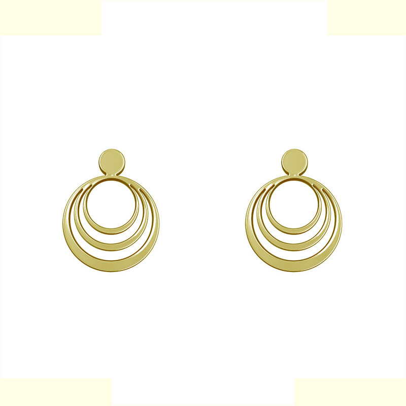 گوشواره طلا 18 عیار زنانه مدوپد مدل دایره کد GA1-12483