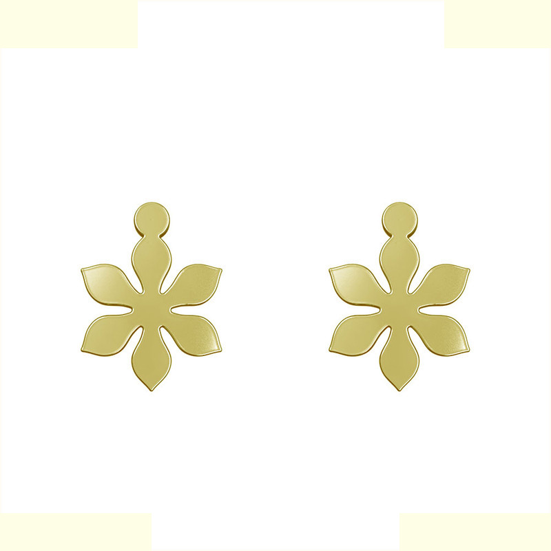 گوشواره طلا 18 عیار زنانه مدوپد مدل گل کد GA1-12512