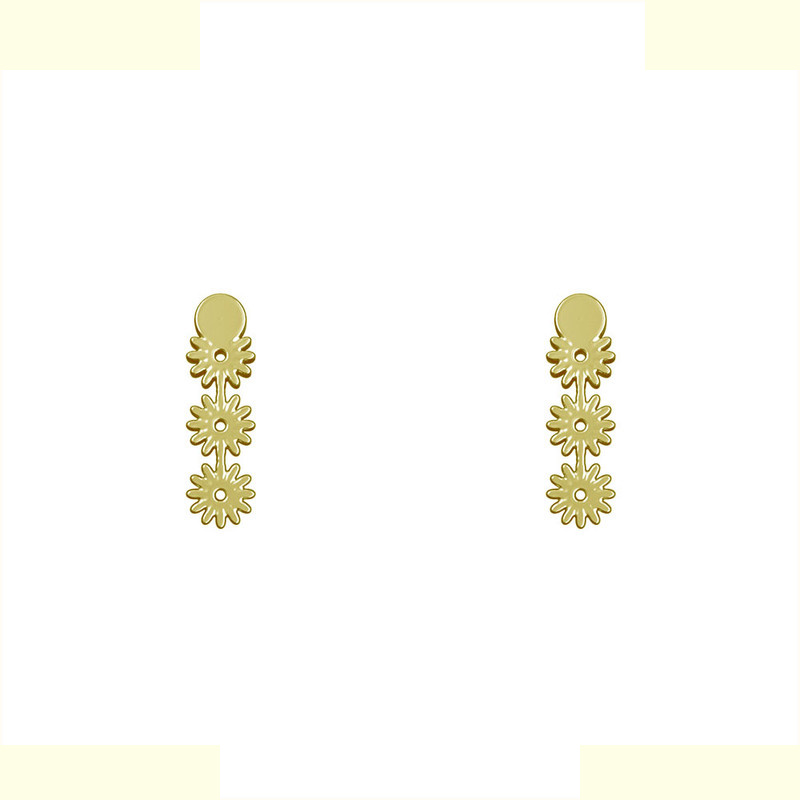 گوشواره طلا 18 عیار زنانه مدوپد مدل سه گل کد GA1-12527 گوشواره طلا 18 عیار زنانه مدوپد مدل سه گل کد GA1-12527