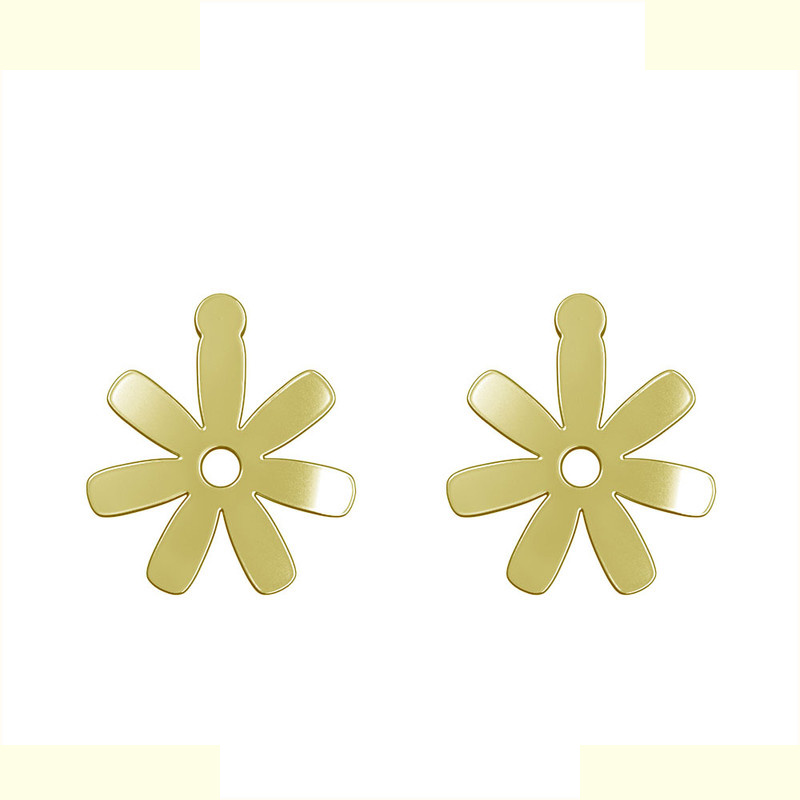 گوشواره طلا 18 عیار زنانه مدوپد مدل گل کد GA1-12552