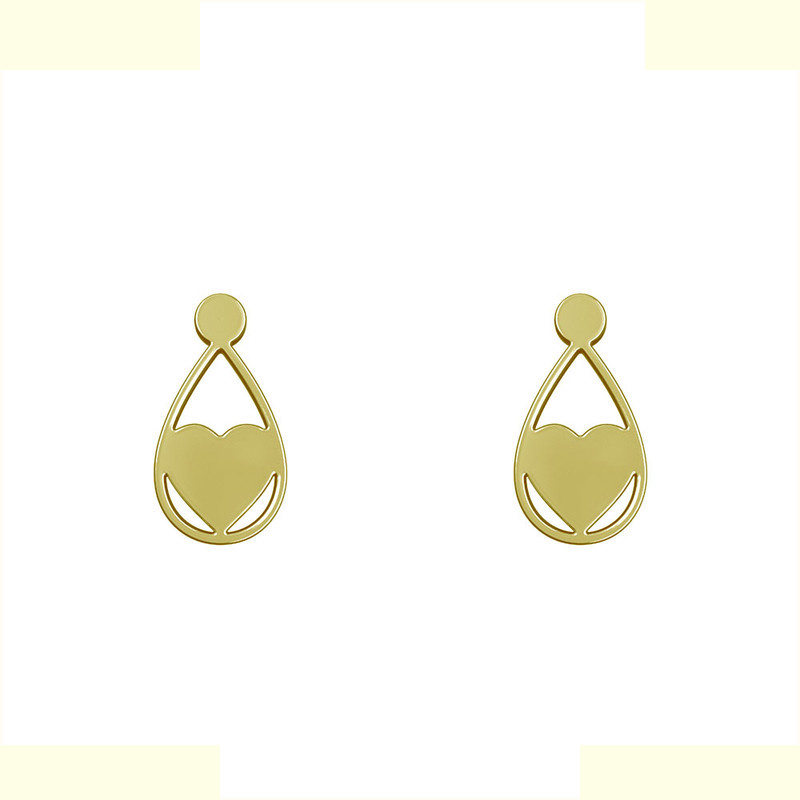 گوشواره طلا 18 عیار زنانه مدوپد مدل قلب کد GA1-12600 گوشواره طلا 18 عیار زنانه مدوپد مدل قلب کد GA1-12600