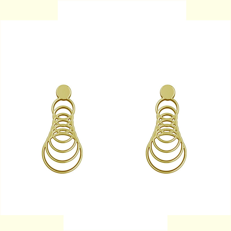 گوشواره طلا 18 عیار زنانه مدوپد مدل حلقه دایره کد GA1-12750