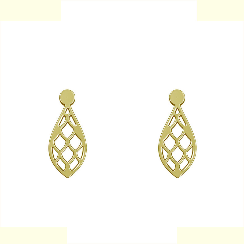 گوشواره طلا 18 عیار زنانه مدوپد مدل اشک کد GA1-12840