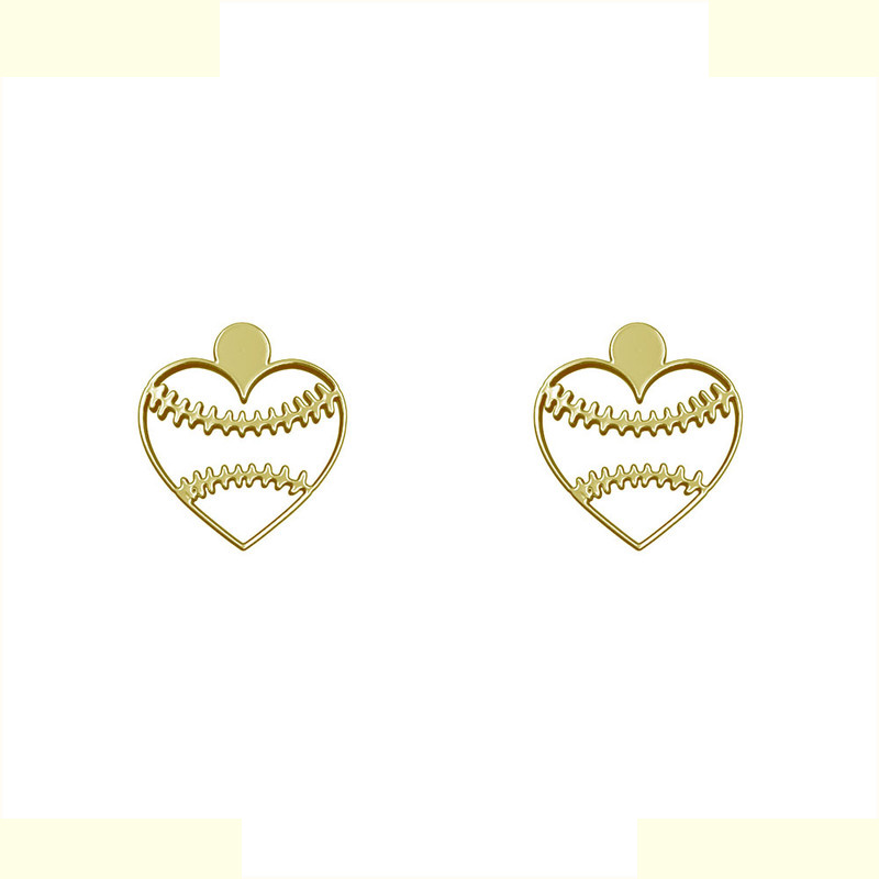 گوشواره طلا 18 عیار زنانه مدوپد مدل قلب کد GA1-12889