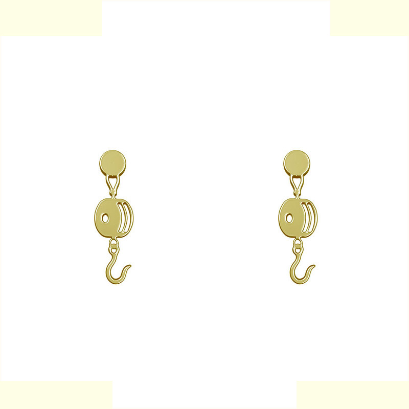 گوشواره طلا 18 عیار زنانه مدوپد مدل قرقره کد GA1-12947