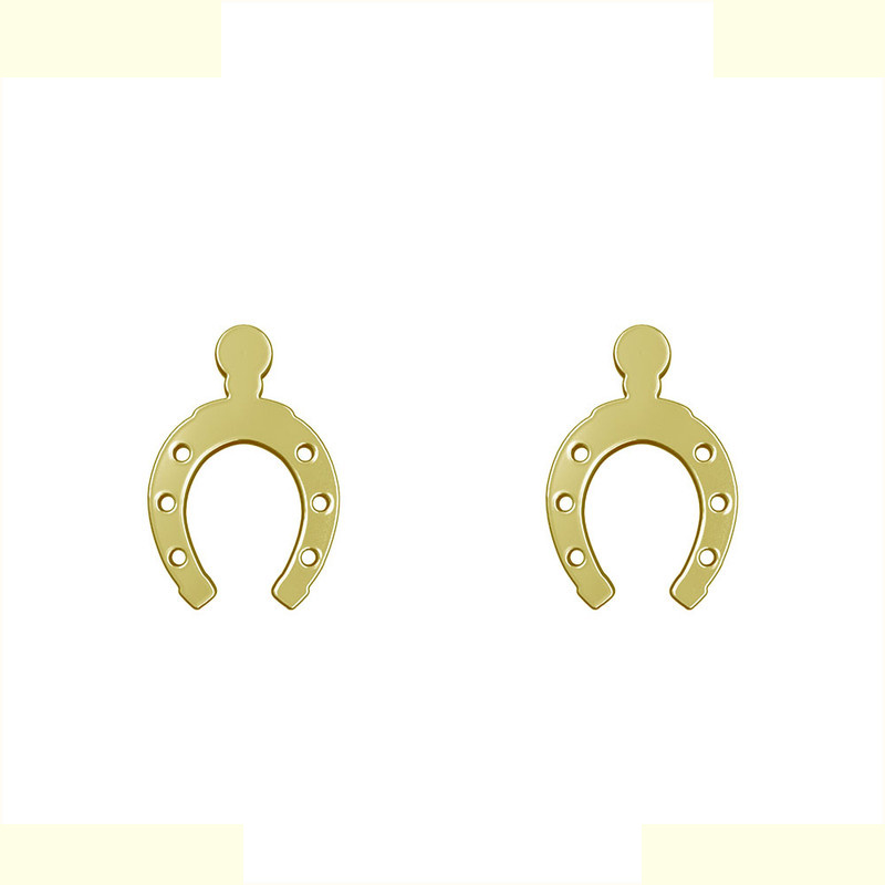 گوشواره طلا 18 عیار زنانه مدوپد مدل نعل کد GA1-12967