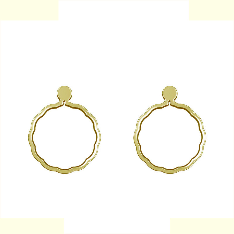 گوشواره طلا 18 عیار زنانه مدوپد مدل دایره کد GA1-12971