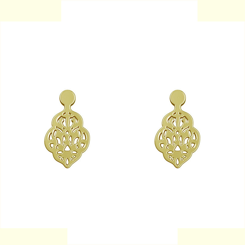 گوشواره طلا 18 عیار زنانه مدوپد مدل اسلیمی کد GA1-13000 گوشواره طلا 18 عیار زنانه مدوپد مدل اسلیمی کد GA1-13000