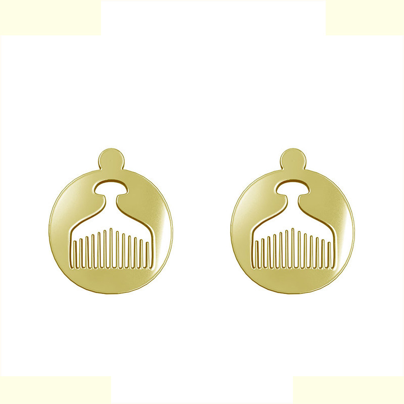 گوشواره طلا 18 عیار زنانه مدوپد مدل شانه کد GA1-13013 گوشواره طلا 18 عیار زنانه مدوپد مدل شانه کد GA1-13013