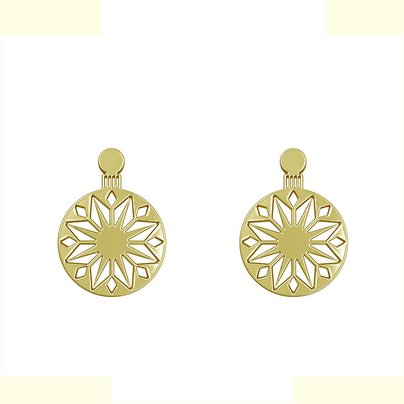 گوشواره طلا 18 عیار زنانه مدوپد مدل اسلیمی کد GA1-13023 گوشواره طلا 18 عیار زنانه مدوپد مدل اسلیمی کد GA1-13023