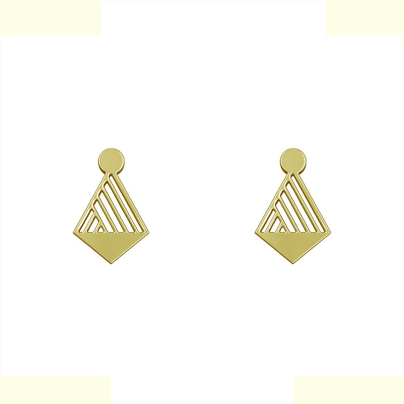 گوشواره طلا 18 عیار زنانه مدوپد مدل لوزی کد GA1-13058 گوشواره طلا 18 عیار زنانه مدوپد مدل لوزی کد GA1-13058