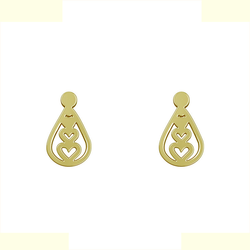 گوشواره طلا 18 عیار زنانه مدوپد مدل قلب کد GA1-13077 گوشواره طلا 18 عیار زنانه مدوپد مدل قلب کد GA1-13077