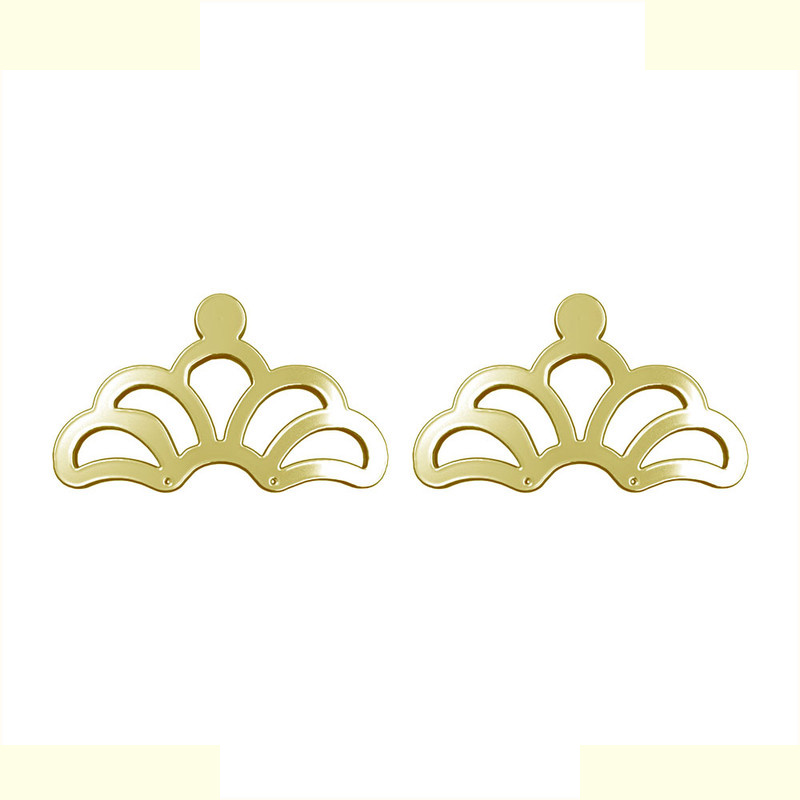 گوشواره طلا 18 عیار زنانه مدوپد مدل هندسی کد GA1-13095