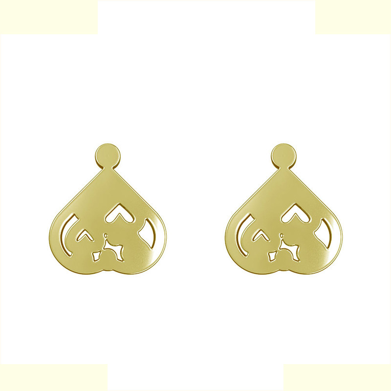 گوشواره طلا 18 عیار زنانه مدوپد مدل قلب کد GA1-13119 گوشواره طلا 18 عیار زنانه مدوپد مدل قلب کد GA1-13119