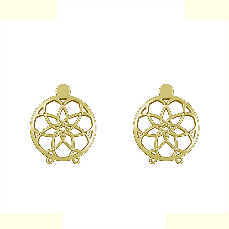 گوشواره طلا 18 عیار زنانه مدوپد مدل اسلیمی کد GA1-13130 گوشواره طلا 18 عیار زنانه مدوپد مدل اسلیمی کد GA1-13130