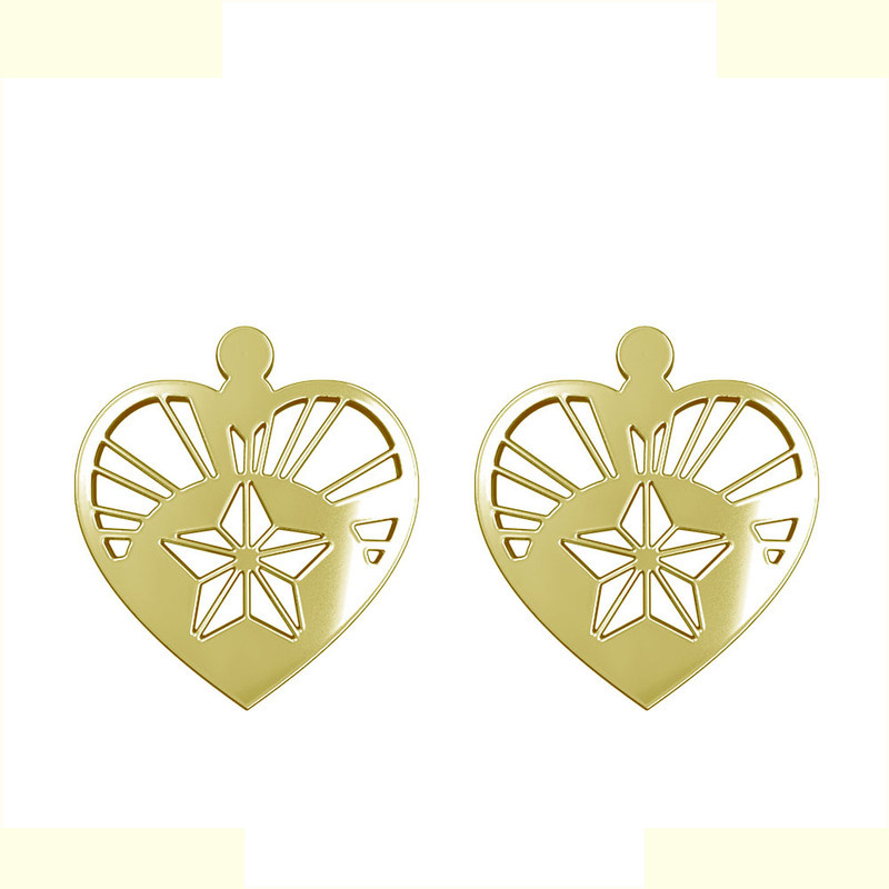 گوشواره طلا 18 عیار زنانه مدوپد مدل قلب کد GA1-13131 گوشواره طلا 18 عیار زنانه مدوپد مدل قلب کد GA1-13131