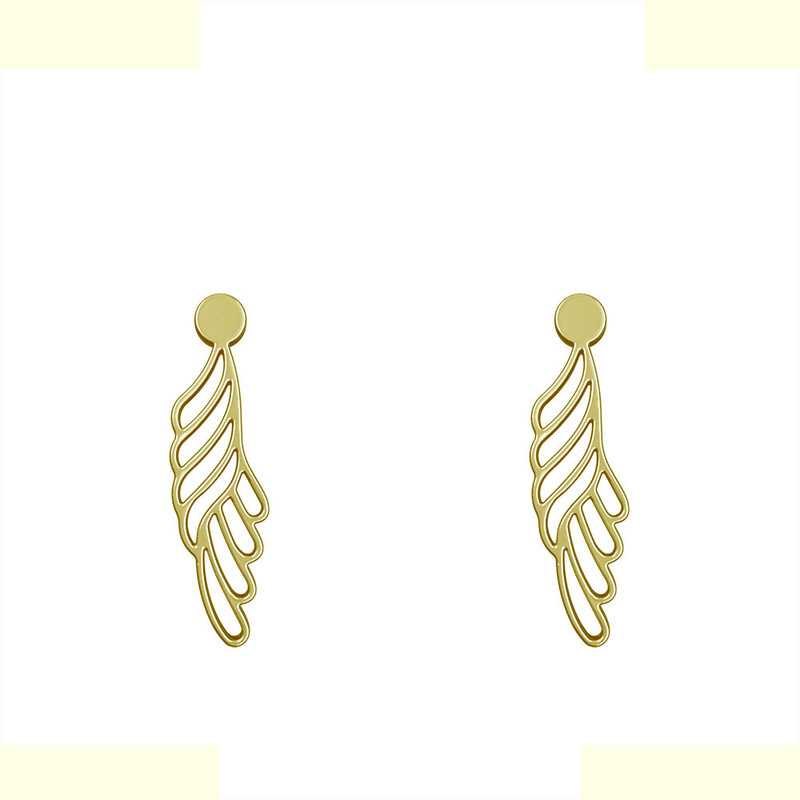 گوشواره طلا 18 عیار زنانه مدوپد مدل هندسی کد GA1-13255