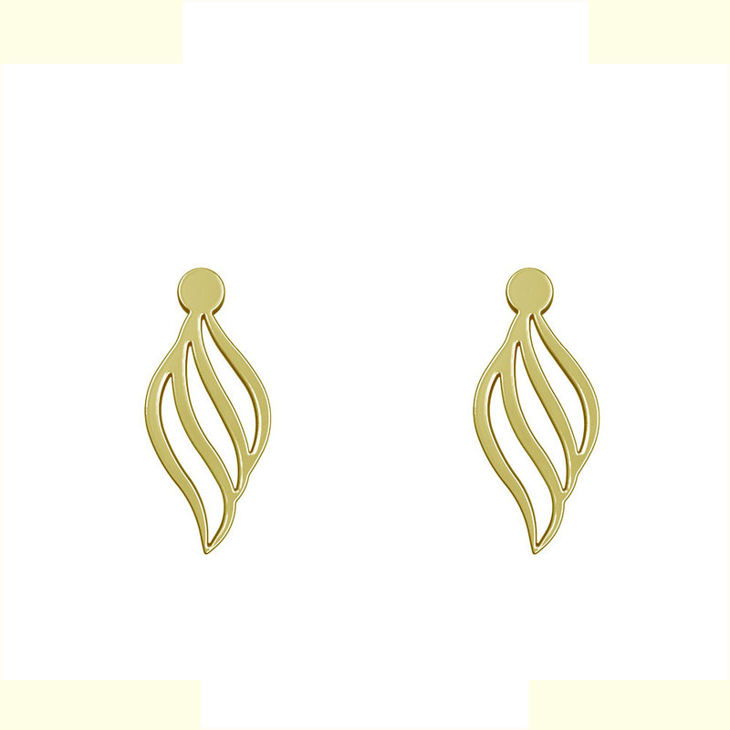 گوشواره طلا 18 عیار زنانه مدوپد مدل هندسی کد GA1-13276