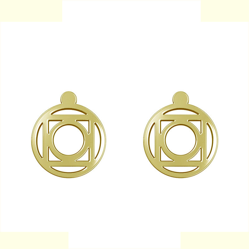 گوشواره طلا 18 عیار زنانه مدوپد مدل هندسی کد GA1-13326