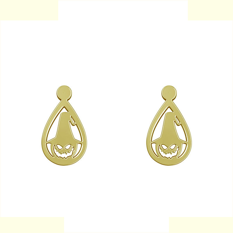 گوشواره طلا 18 عیار زنانه مدوپد مدل هالووین کد GA1-13478