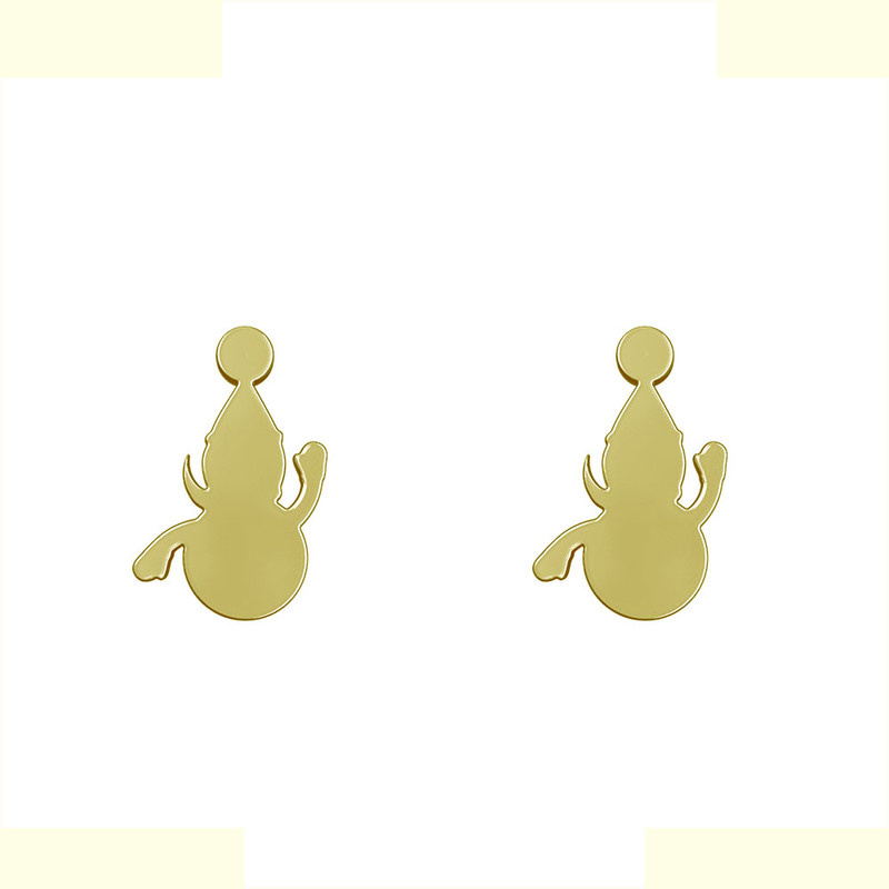 گوشواره طلا 18 عیار زنانه مدوپد مدل آدم برفی کد GA1-13553 گوشواره طلا 18 عیار زنانه مدوپد مدل آدم برفی کد GA1-13553