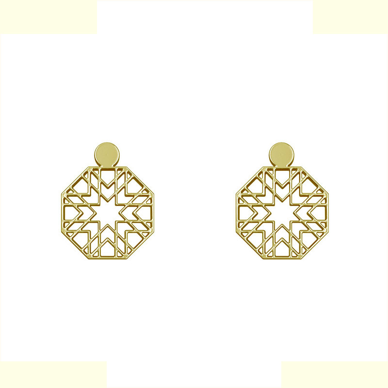 گوشواره طلا 18 عیار زنانه مدوپد مدل هندسی کد GA1-13673 گوشواره طلا 18 عیار زنانه مدوپد مدل هندسی کد GA1-13673