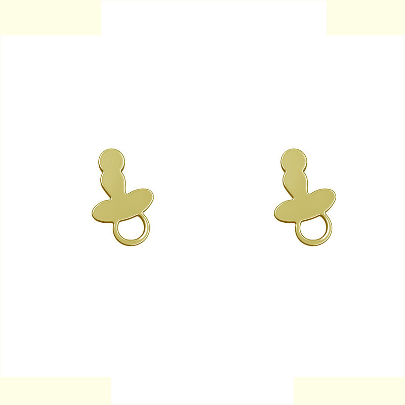 گوشواره طلا 18 عیار زنانه مدوپد مدل پستونک کد GA1-13800