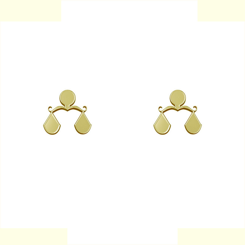 گوشواره طلا 18 عیار زنانه مدوپد مدل ترازو کد GA1-13806