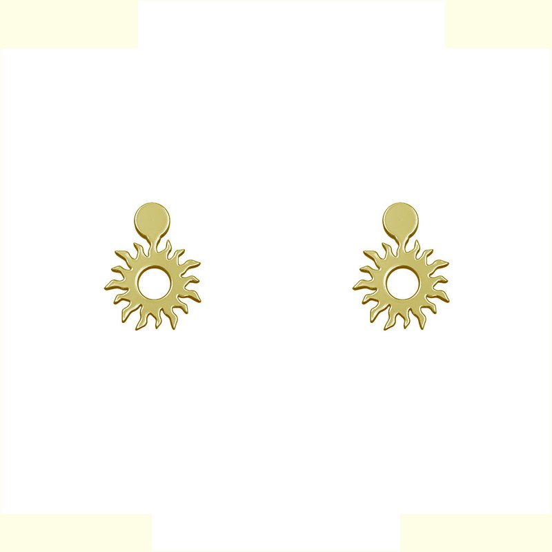 گوشواره طلا 18 عیار زنانه مدوپد مدل هندسی کد GA1-13967