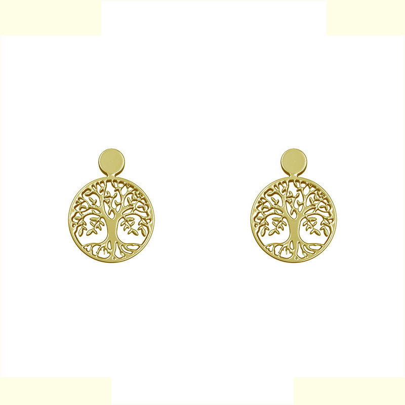 گوشواره طلا 18 عیار زنانه مدوپد مدل درخت کد GA1-14060
