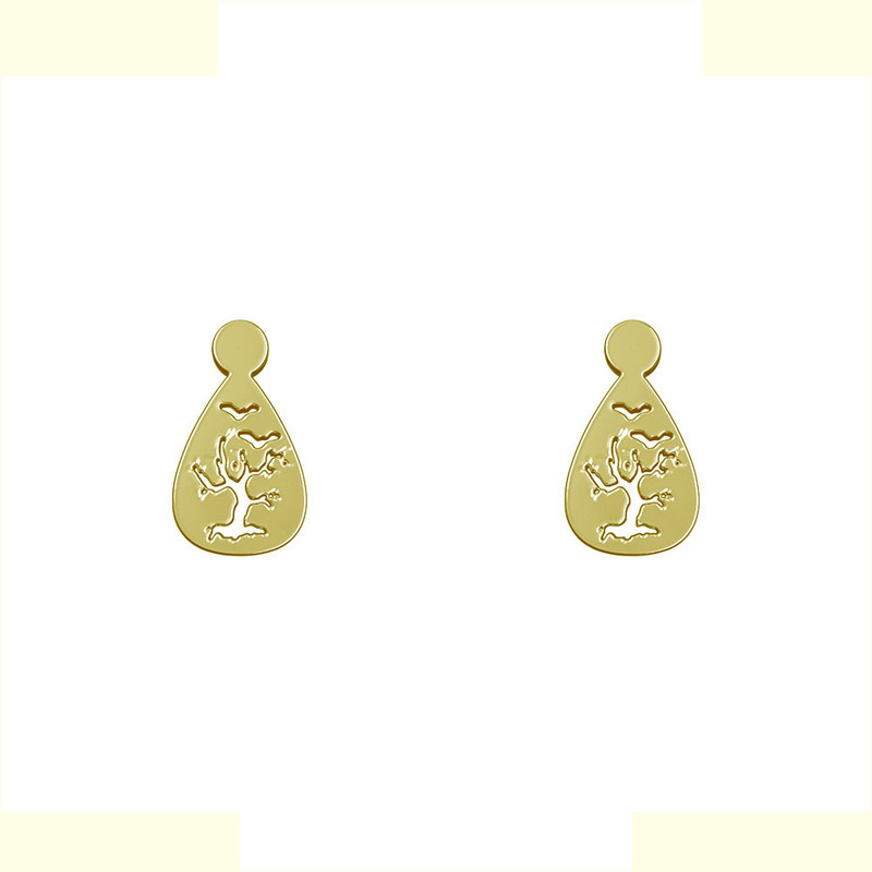 گوشواره طلا 18 عیار زنانه مدوپد مدل درخت کد GA1-14113 گوشواره طلا 18 عیار زنانه مدوپد مدل درخت کد GA1-14113