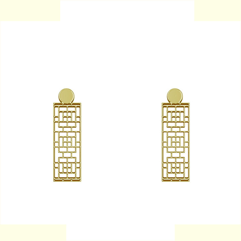 گوشواره طلا 18 عیار زنانه مدوپد مدل هندسی کد GA1-14186 گوشواره طلا 18 عیار زنانه مدوپد مدل هندسی کد GA1-14186