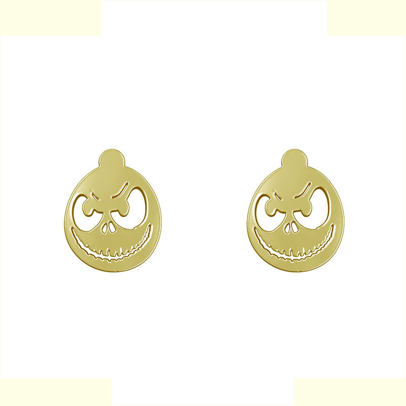 گوشواره طلا 18 عیار زنانه مدوپد مدل صورت کد GA1-14259