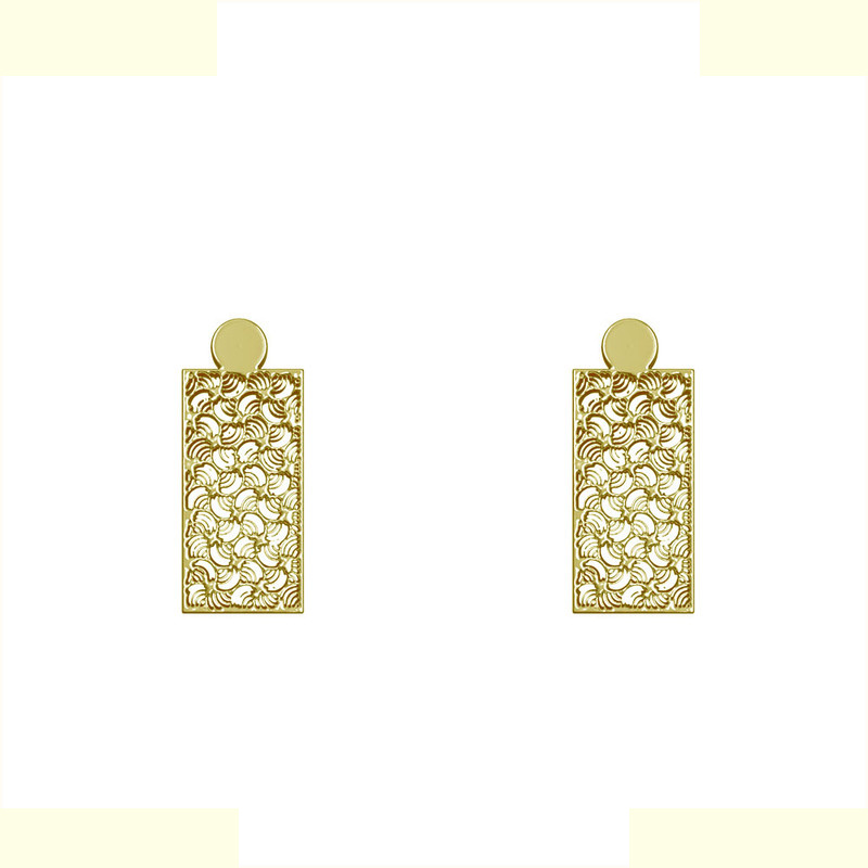 گوشواره طلا 18 عیار زنانه مدوپد مدل هندسی کد GA1-14263 گوشواره طلا 18 عیار زنانه مدوپد مدل هندسی کد GA1-14263