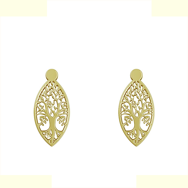 گوشواره طلا 18 عیار زنانه مدوپد مدل درخت کد GA1-14285 گوشواره طلا 18 عیار زنانه مدوپد مدل درخت کد GA1-14285