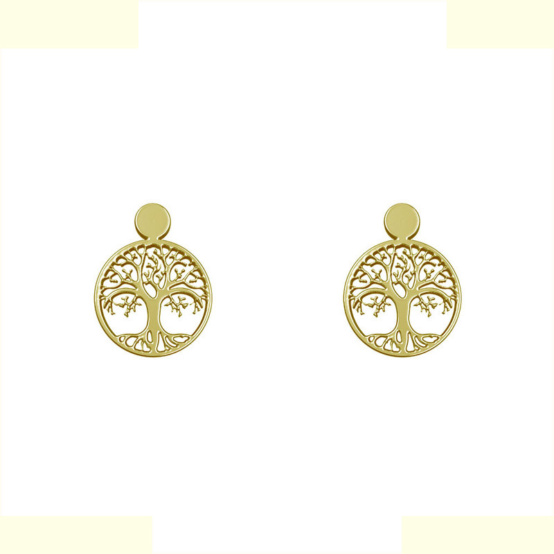 گوشواره طلا 18 عیار زنانه مدوپد مدل درخت کد GA1-14293 گوشواره طلا 18 عیار زنانه مدوپد مدل درخت کد GA1-14293